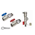 Brass body ball valve with thermometer